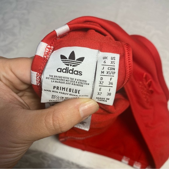 Top Only, Adidas Originals Bikini Zip Up Primeblue Recycled Ocean Plastic XS - Picture 5 of 13